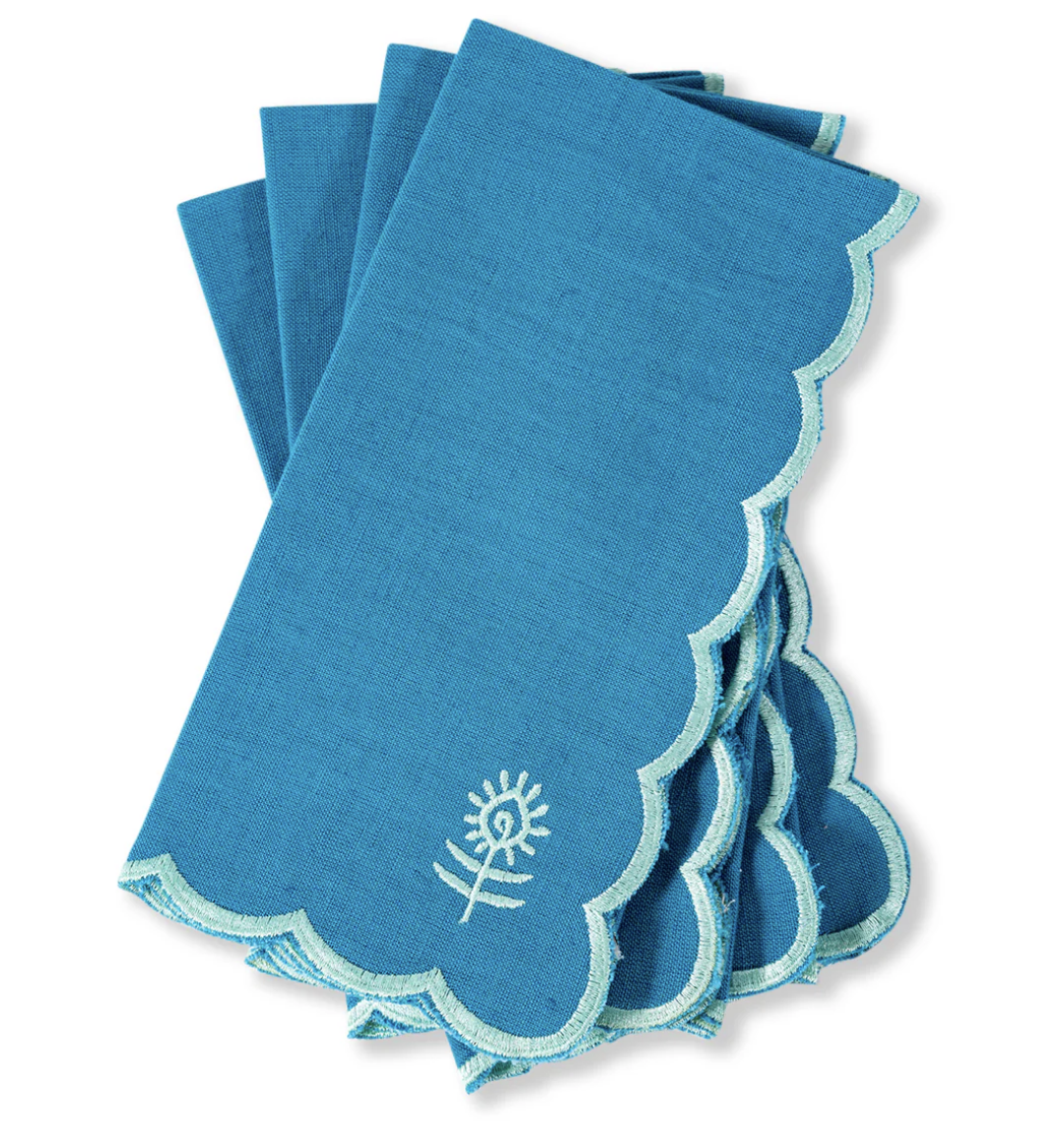 Scalloped Linen Napkins