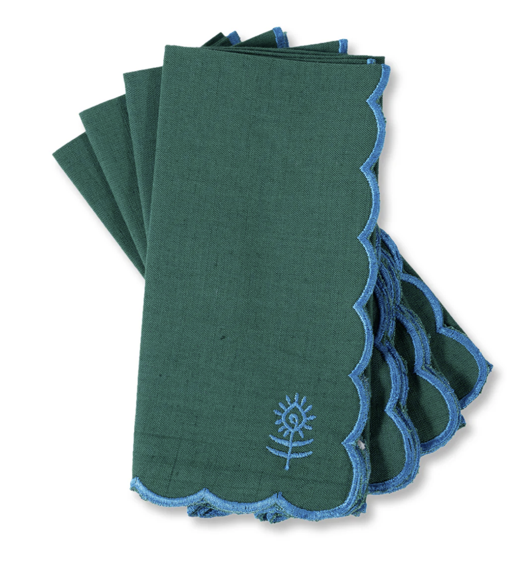 Scalloped Linen Napkins