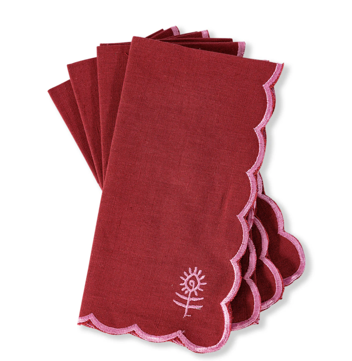 Scalloped Linen Napkins