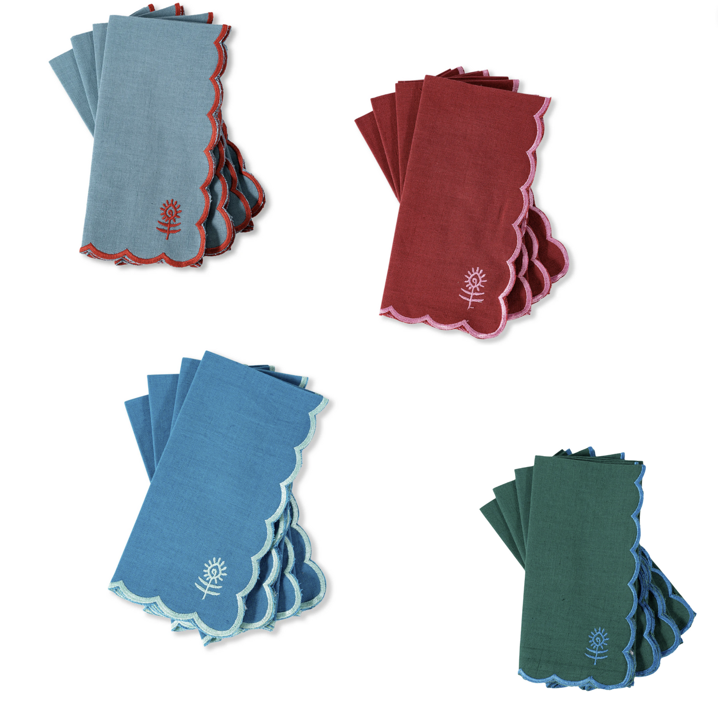 Scalloped Linen Napkins