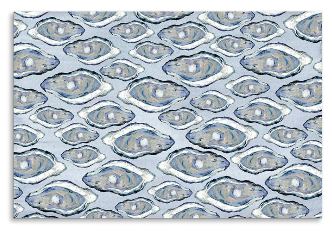 Blue Oysters Paper Placemat