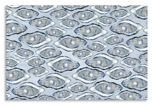 Blue Oysters Paper Placemat