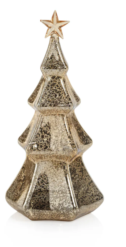 LED Hexagon Antique Gold Tree with Star