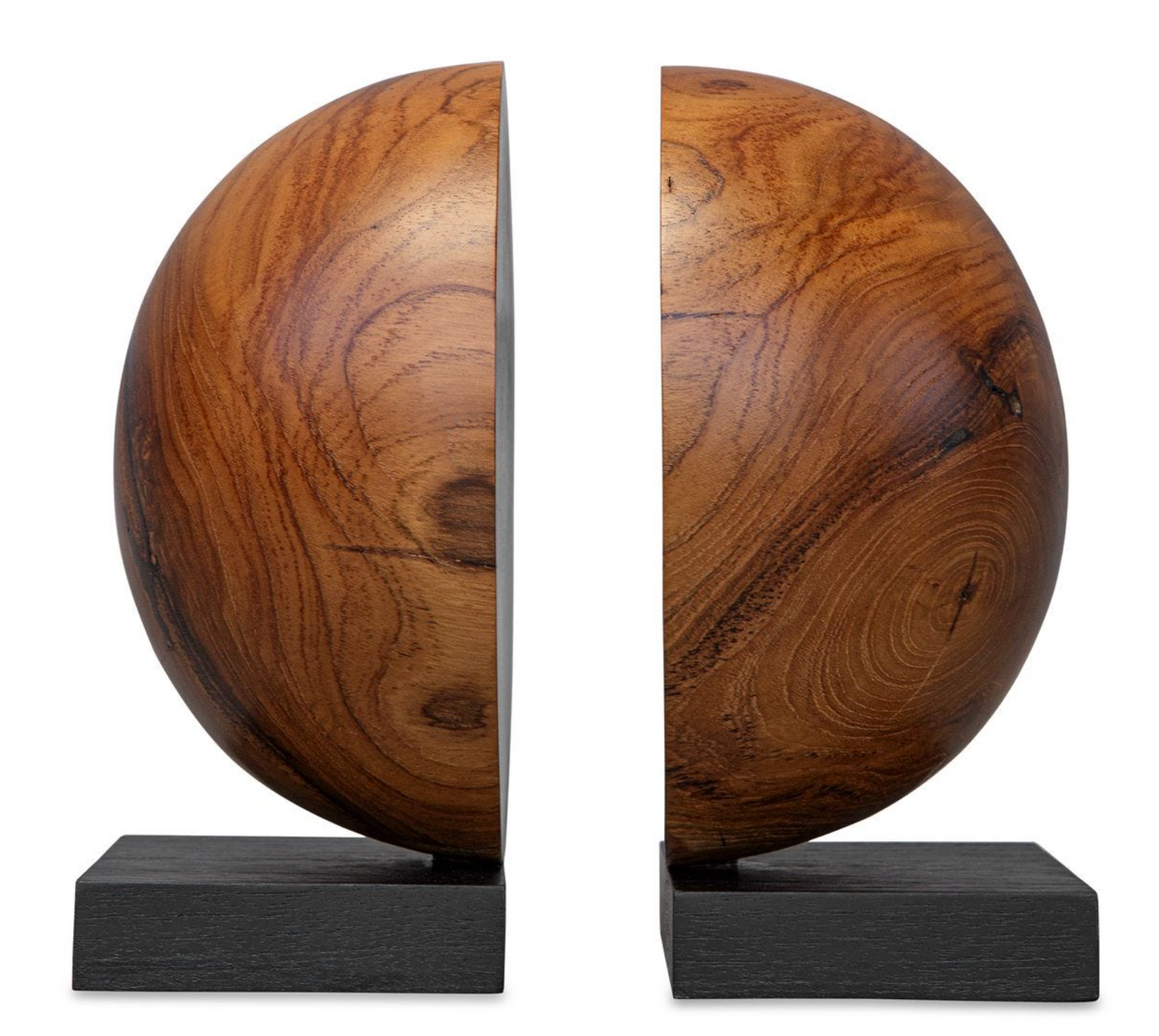 Teak and Noir Bookends