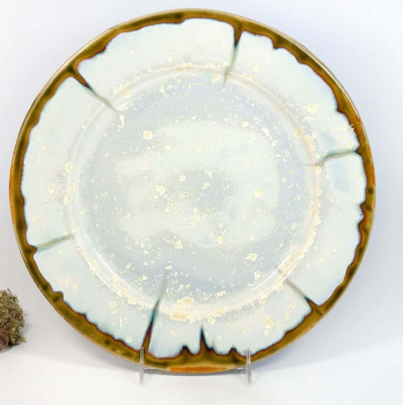 Round Charger: Abalone and Tortoise