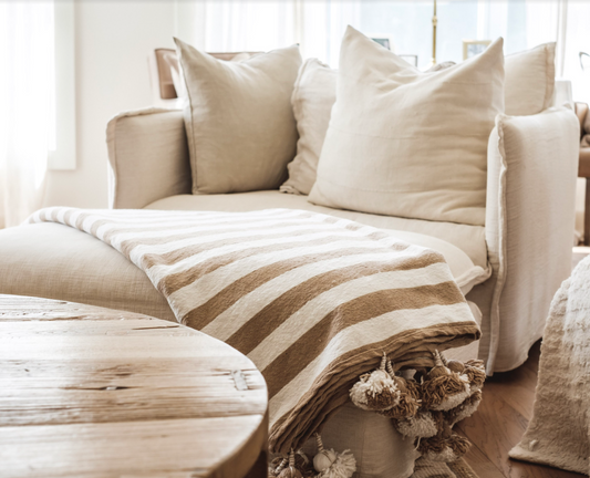Aleah Striped Cotton Blanket