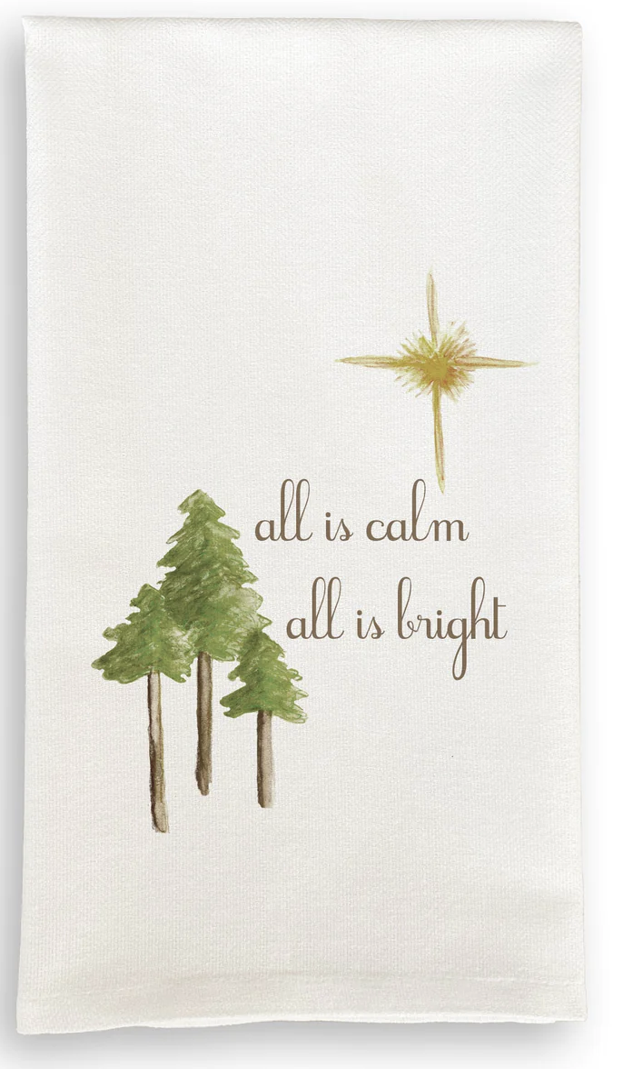 All Is Calm Tea Towel