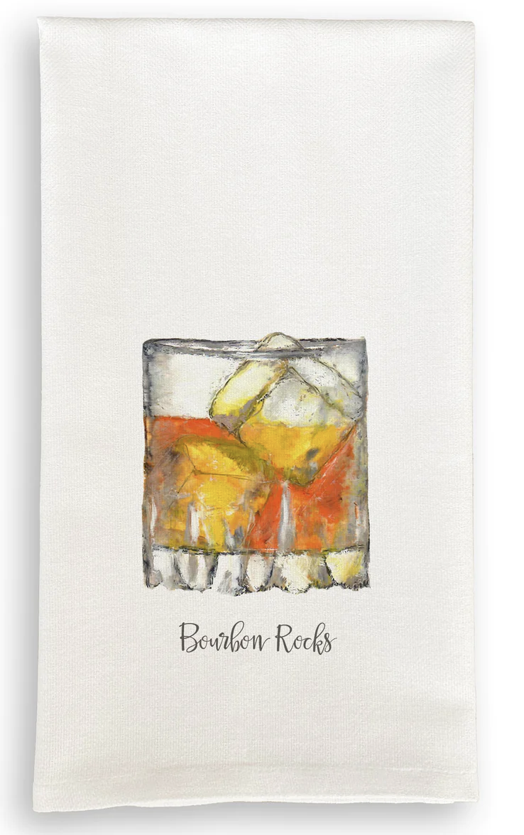 Bourbon Rocks Tea Towel