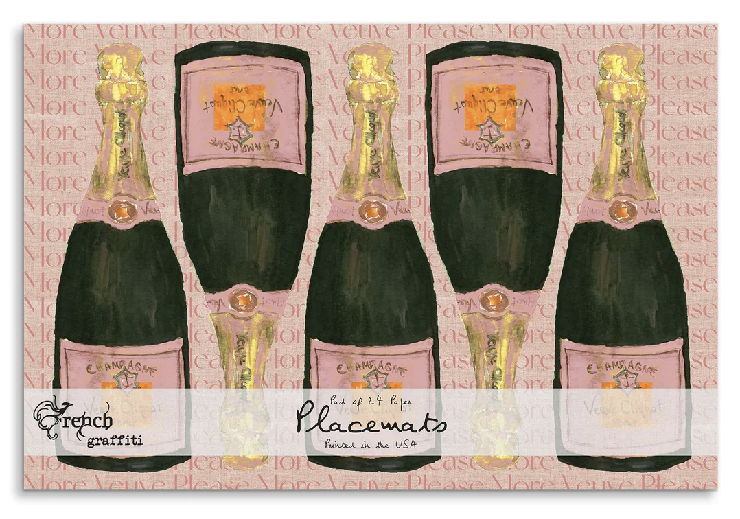 Rosé Champagne Paper Placemat