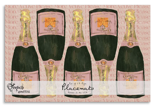 Rosé Champagne Paper Placemat