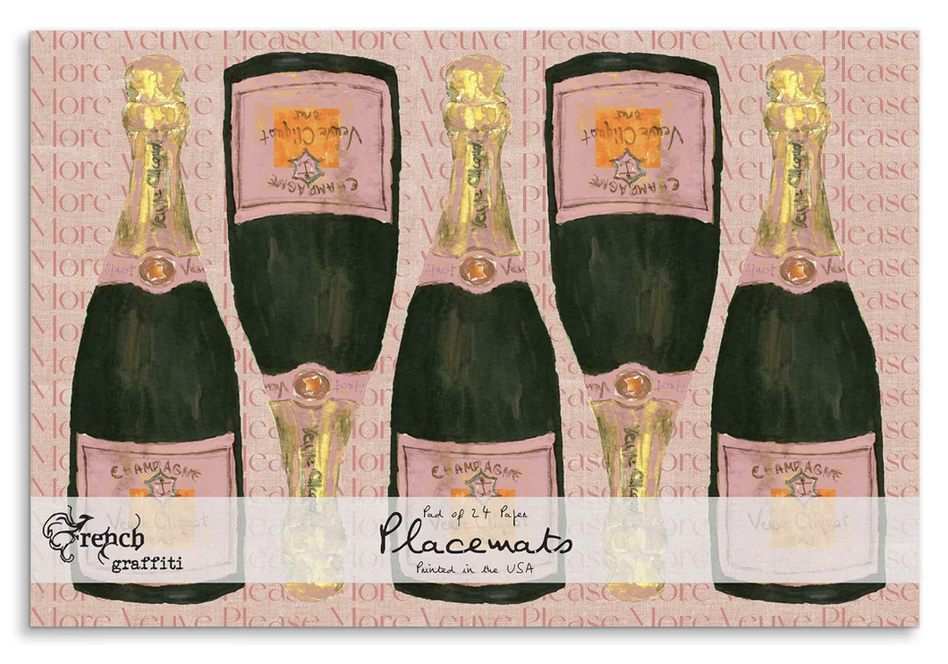 Rosé Champagne Paper Placemat