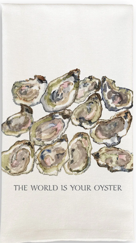 A Dozen Oysters Tea Towel