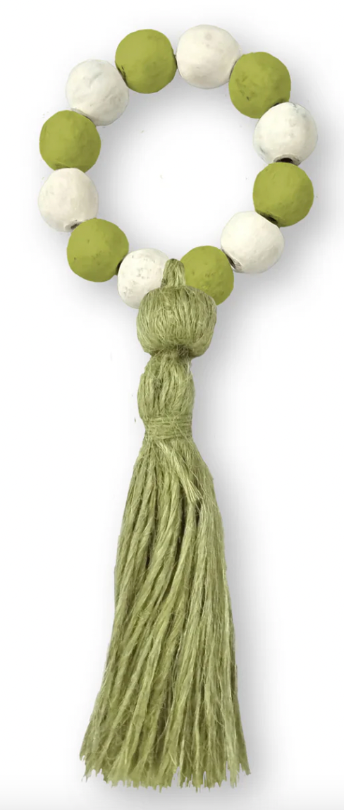 Olive Jute Napkin Ring Set