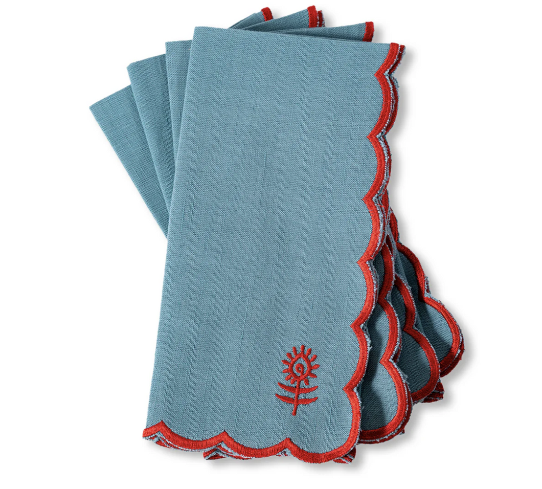 Scalloped Linen Napkins