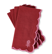 Load image into Gallery viewer, Scalloped Linen Napkins
