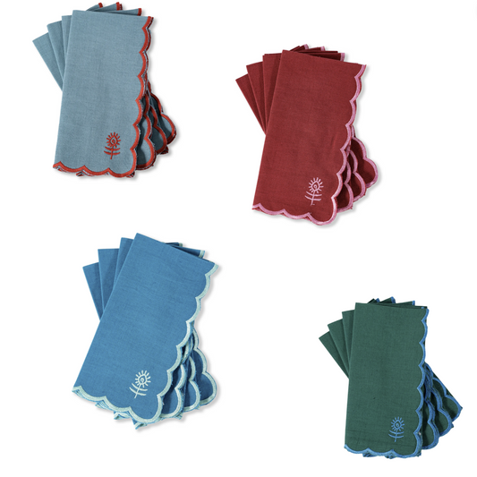 Scalloped Linen Napkins