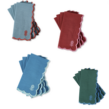 Load image into Gallery viewer, Scalloped Linen Napkins
