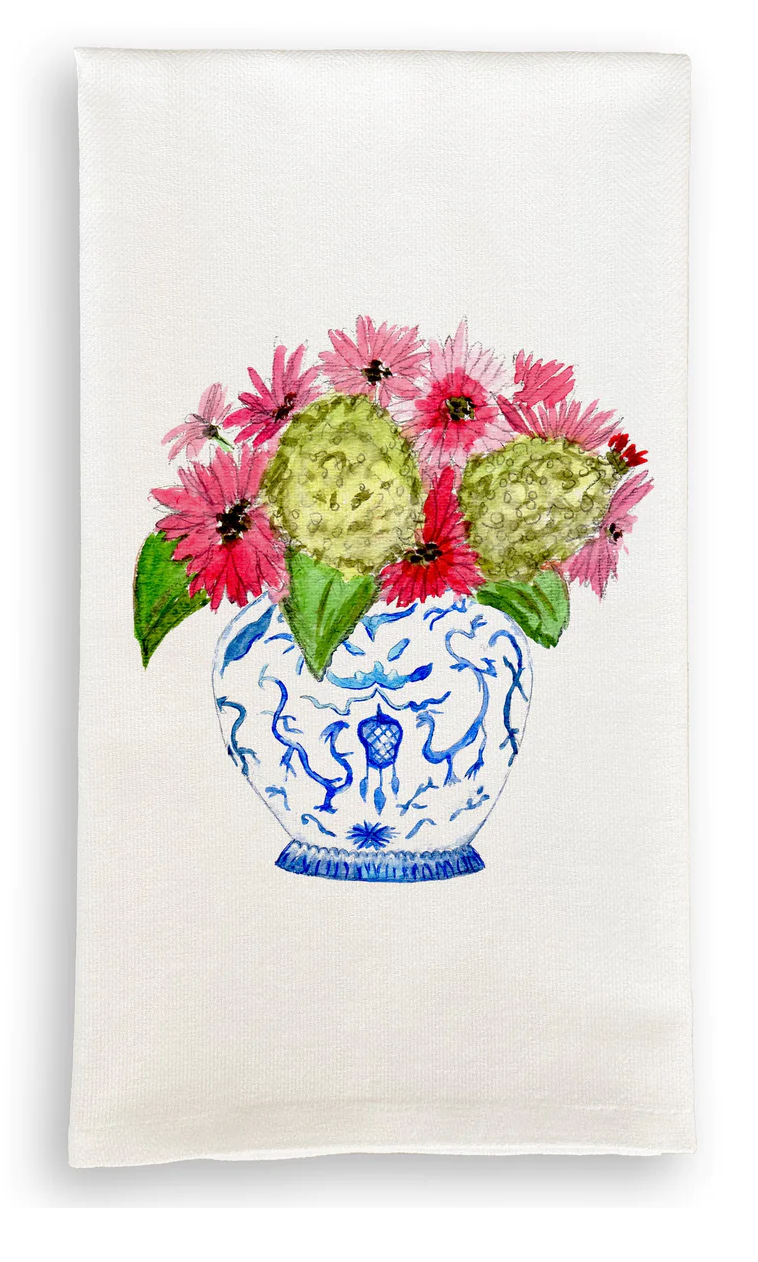 Ginger Jar Bouquet Tea Towel