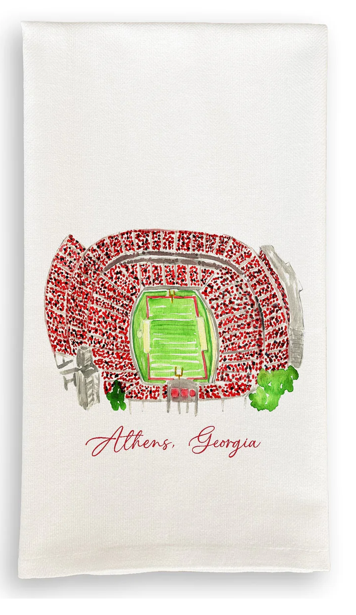 Georgia Football Stadium Tea Towel