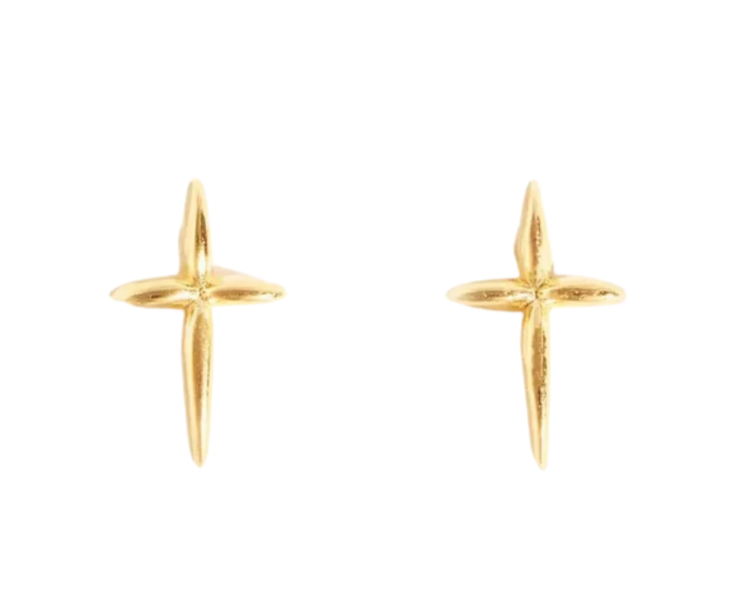 Droplet Cross Studs