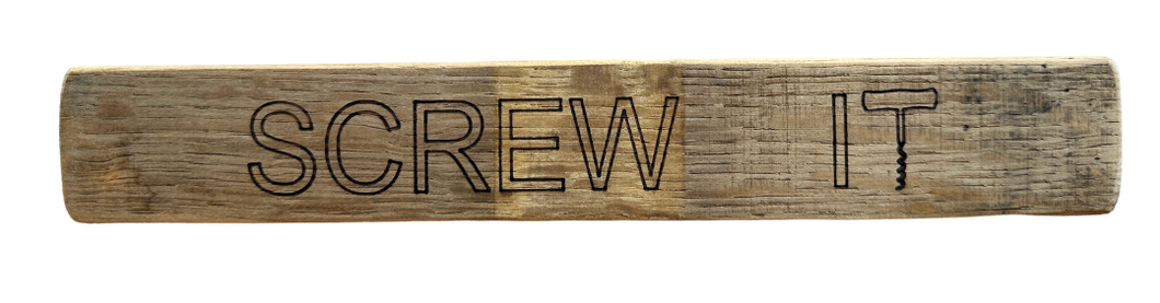 Wine & Whiskey Slim Stave Shelf Art