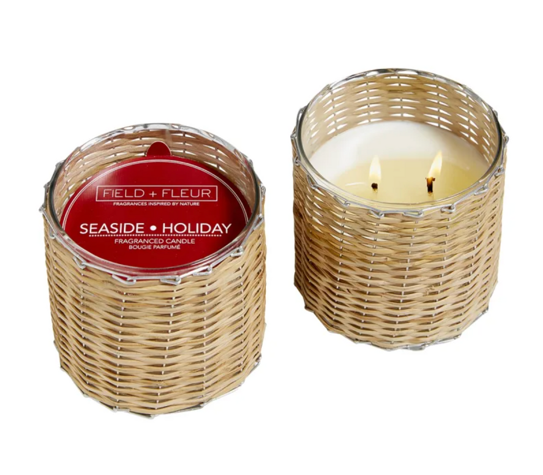 Seaside Holiday Handwoven Candle