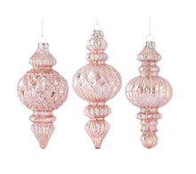 Load image into Gallery viewer, Glittered Pink Finial Ornaments
