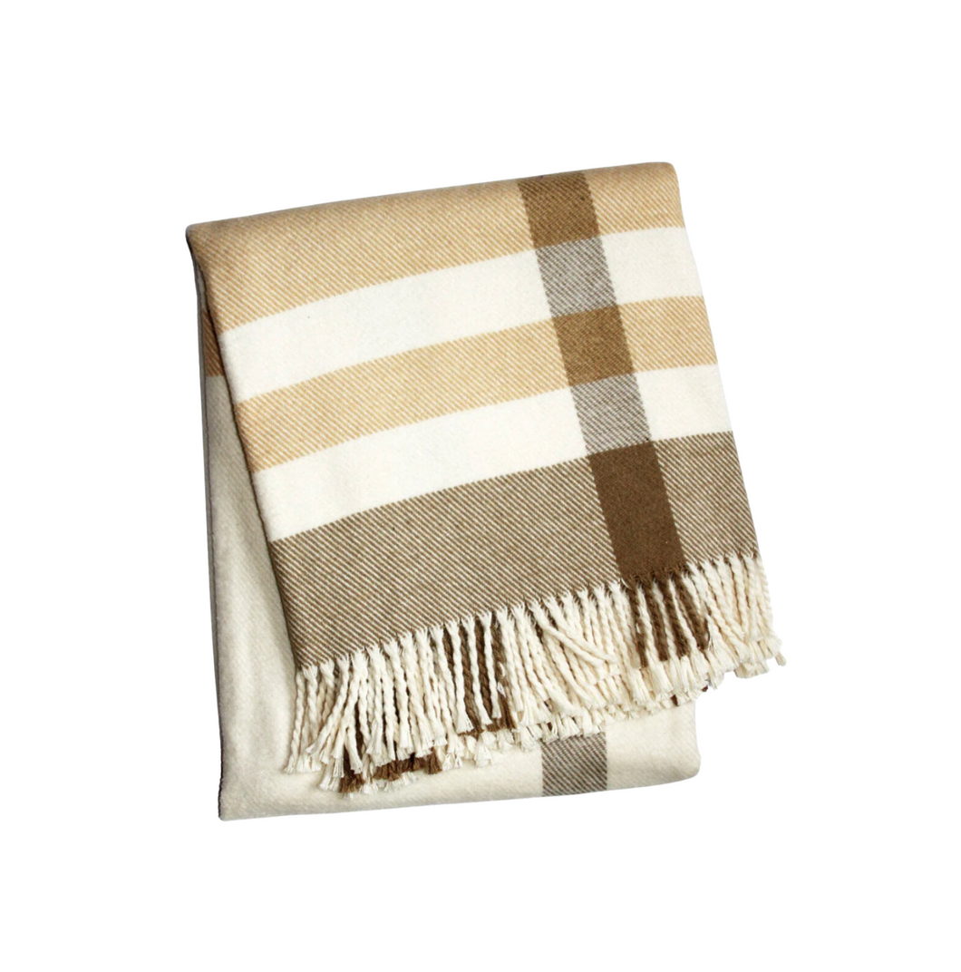 Large Plaid Throw - 55