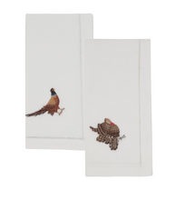 Load image into Gallery viewer, Harvest Birds Hemstitch Napkin Set
