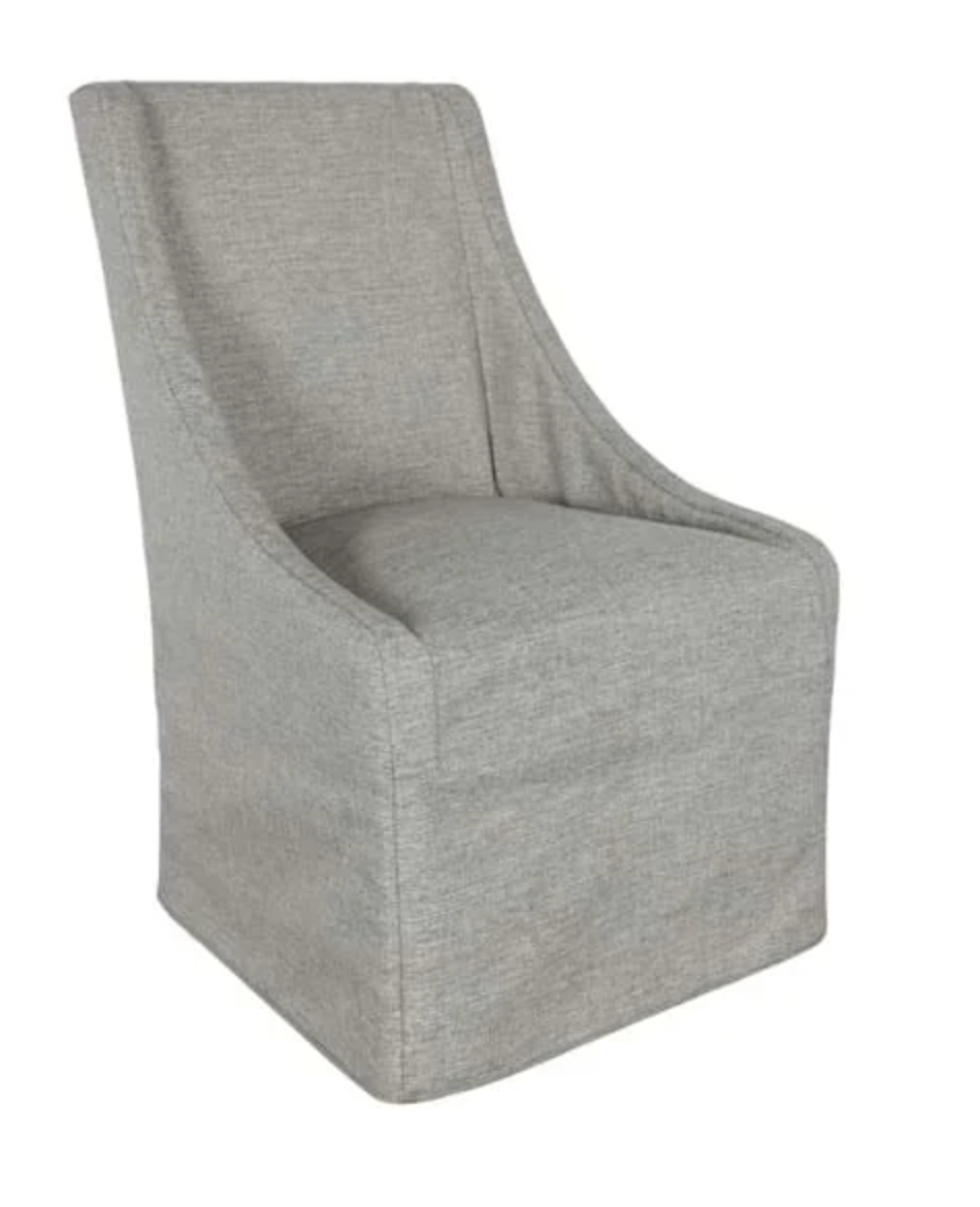 Warwick Upholstered Rolling Dining Chair