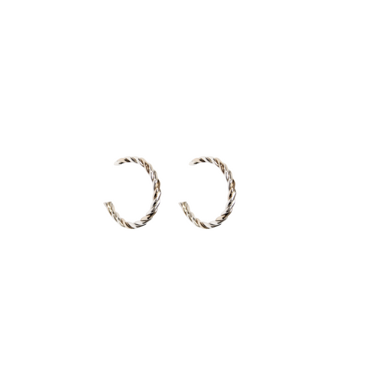 Two Tone Twist Hoops