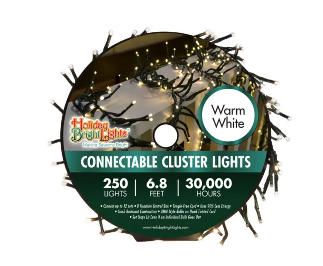 250L Warm White Connectable Cluster Lights