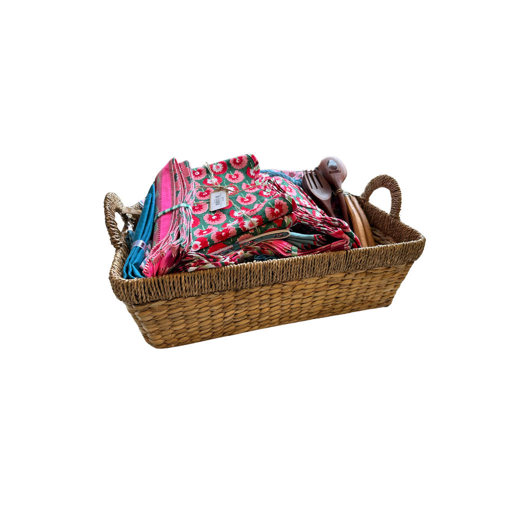 Rectangular Hyacinth Storage Basket