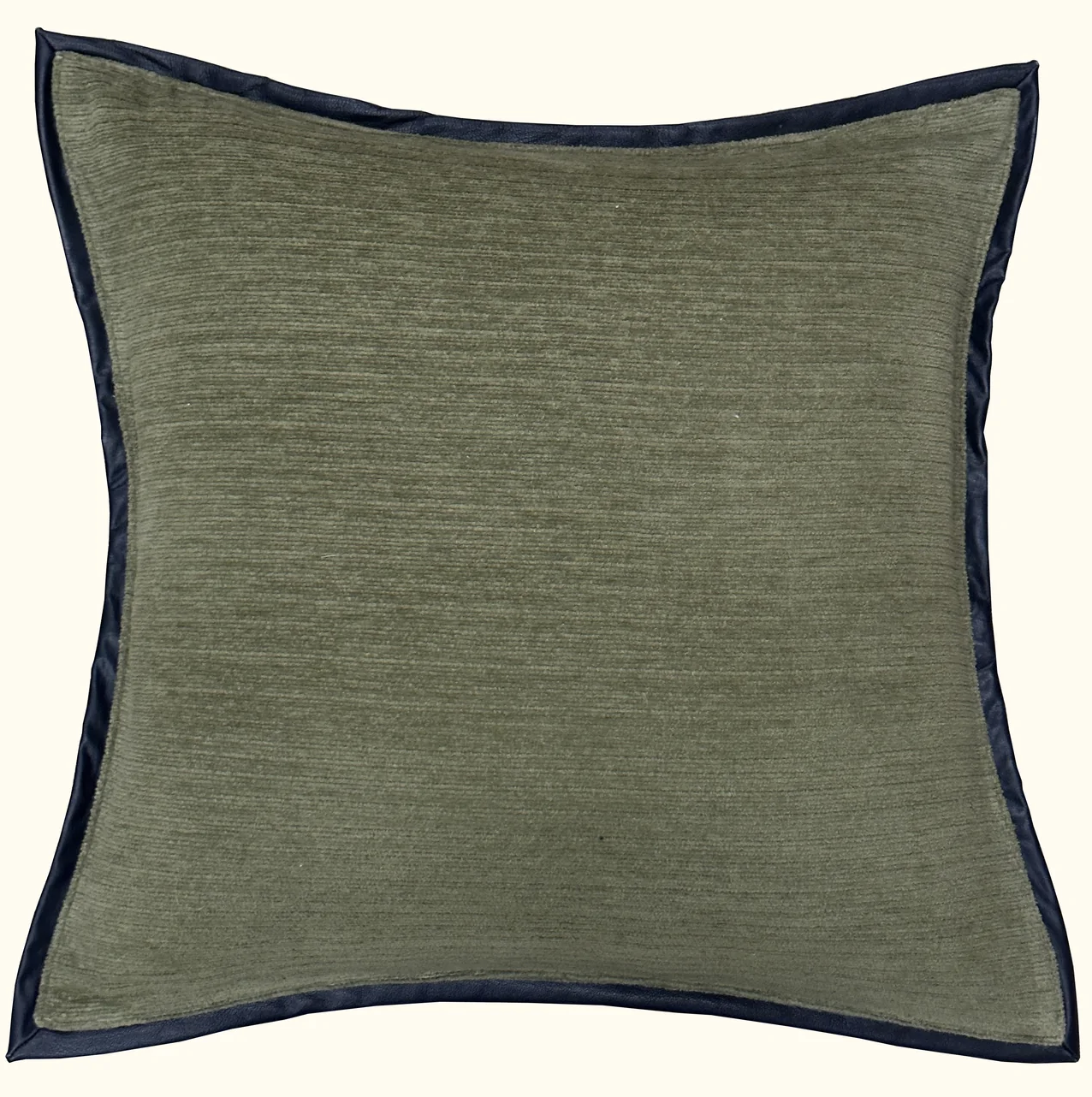 Leather Frame Sage Pillow