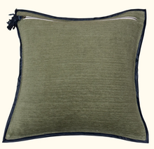 Load image into Gallery viewer, Leather Frame Sage Pillow
