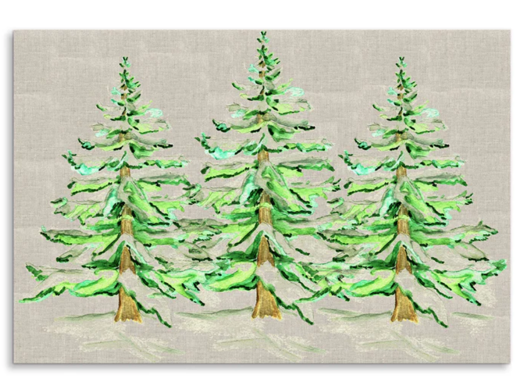 Wintery Trees Paper Placemat