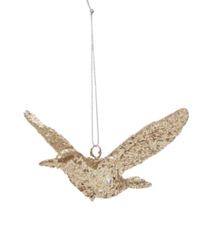 Glittered Bird Ornament