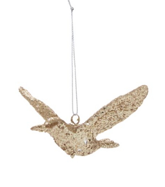 Glittered Bird Ornament