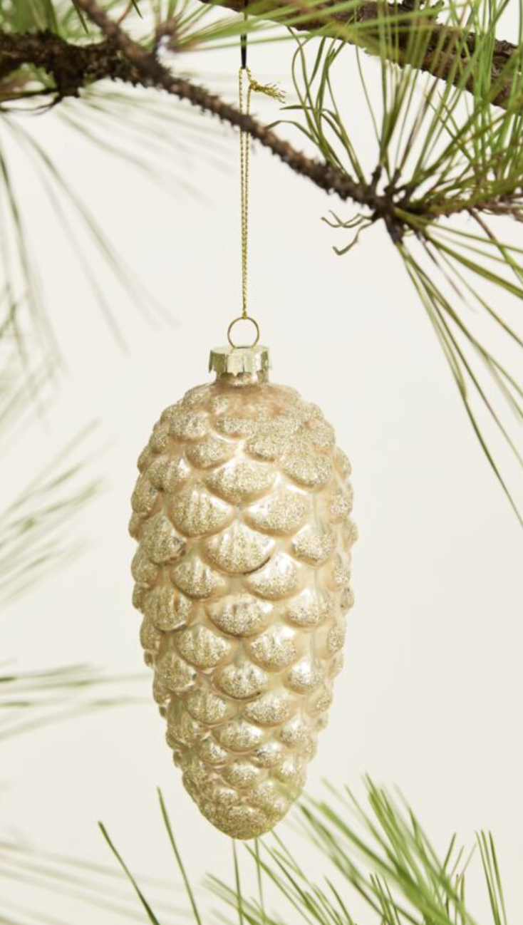 Frosted Pinecone Ornament