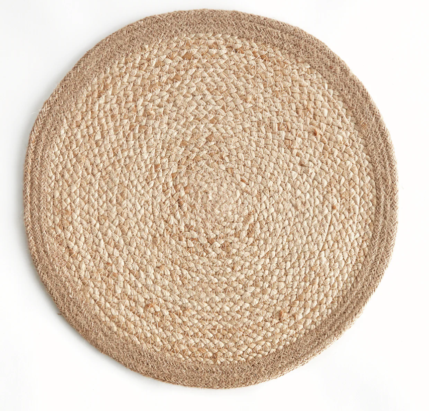 Jute Coil Round Placemats - Taupe