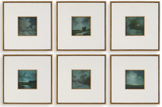 Evening Cumulation Framed Canvas