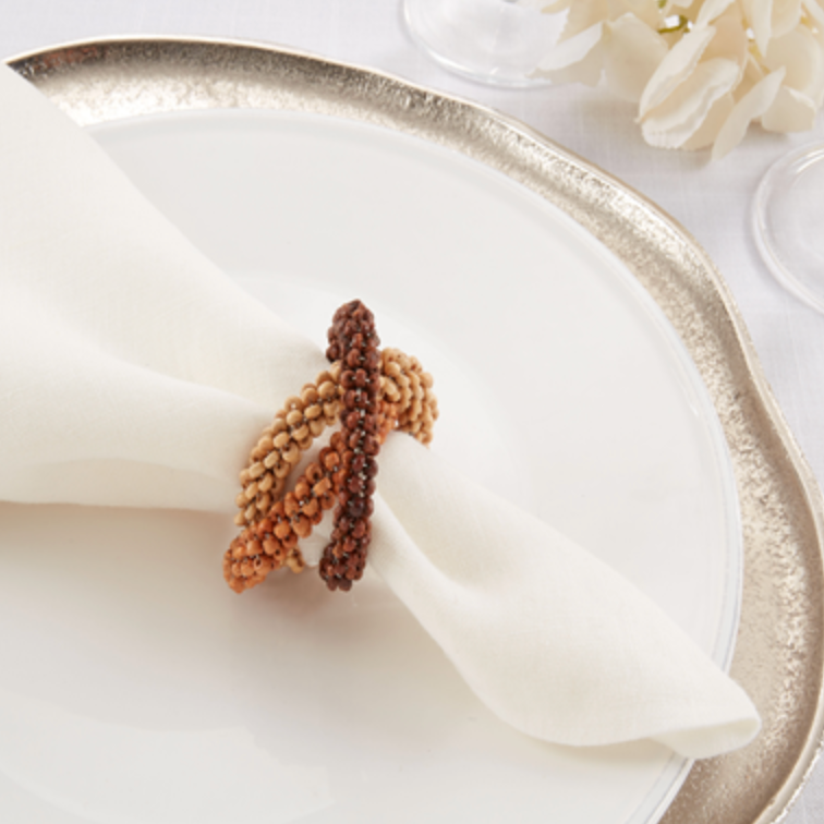 Beaded Interlock Napkin Ring