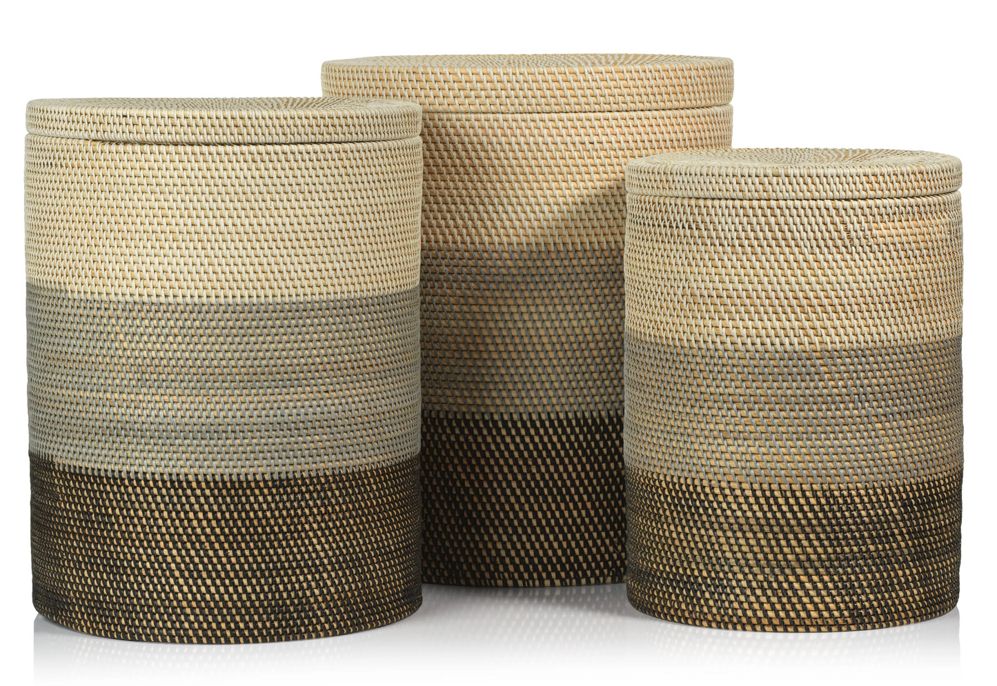 Catalina Rattan Lidded Baskets
