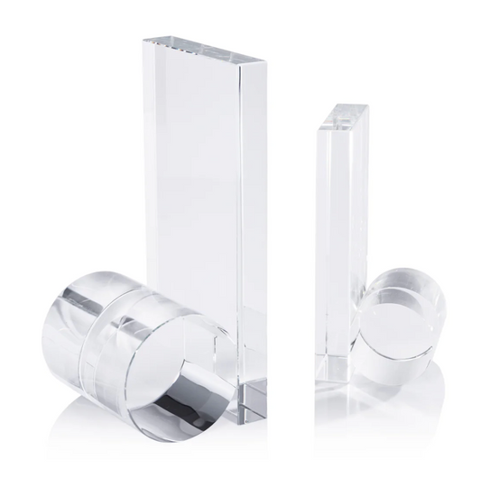 Rolled Crystal Bookends