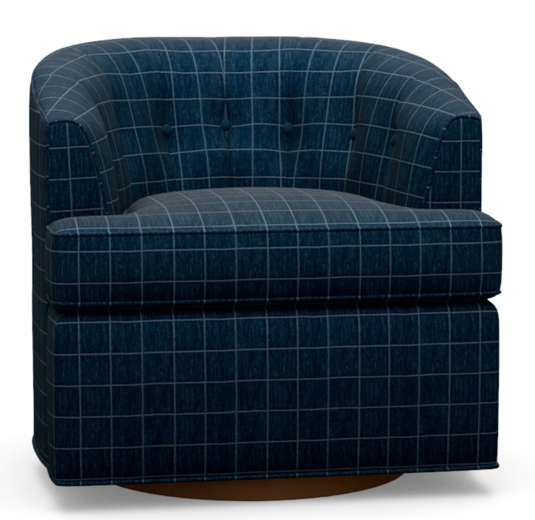 Vincent Swivel Chair in Block