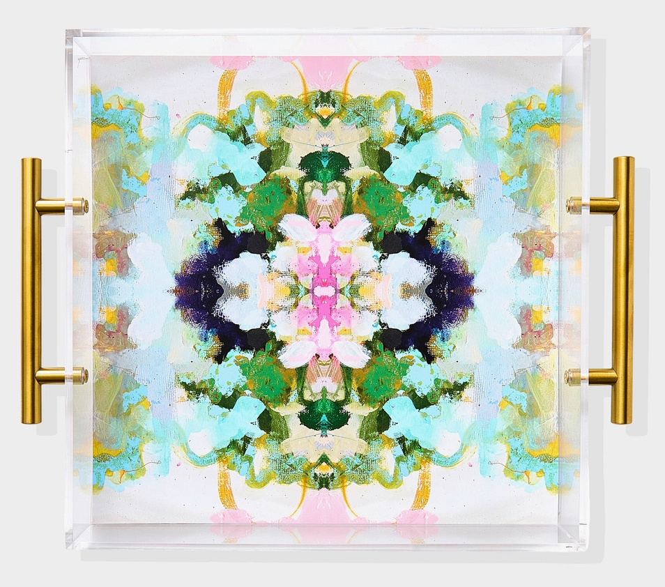 Nantucket Bloom Acrylic Large Tray