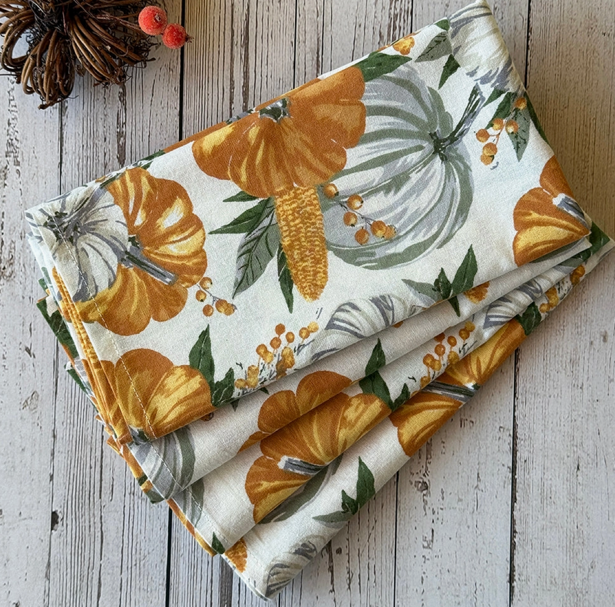 Pumpkin Watercolor Napkins
