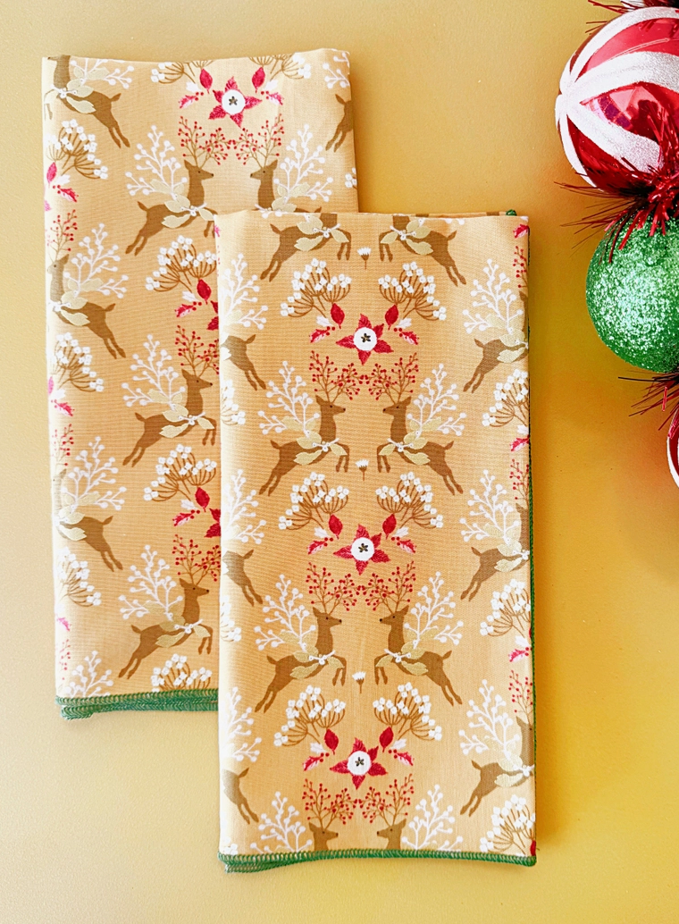 Prancing Deer Cloth Napkins