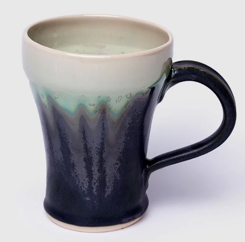 Tall Mug: Mint and Charcoal
