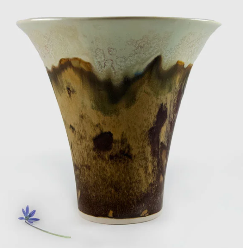 Lilly Vase: Mint and Tortoise